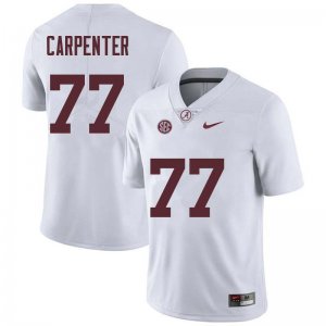 NCAA Men's Alabama Crimson Tide #77 James Carpenter Stitched College Nike Authentic White Football Jersey GA17F76IZ